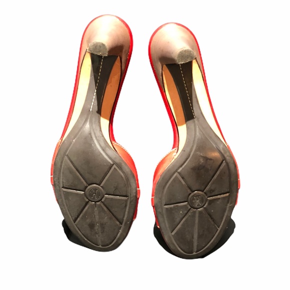 Cole Haan Women's Red Mule Kitten Heel Sandals 8.5 - Picture 3 of 9